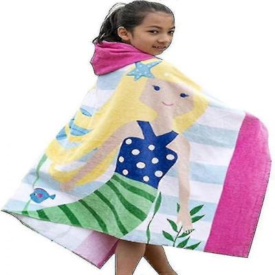 Kids Hooded Bath Beach Towel 100% Cotton Super Soft Children's Towel Swimming Girls Boys