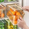 Yousheng Refrigerator Storage Box with Lid And Handle Built-in Drain Partition Transparent Container for Fruits Vegetables