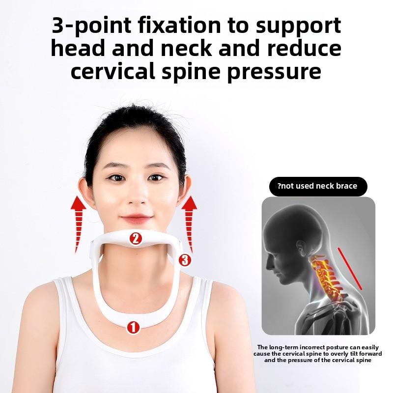 Adjustable Anti-Slouch Neck Brace – Ergonomic PP Support Collar for Posture Correction, Office & Travel Use