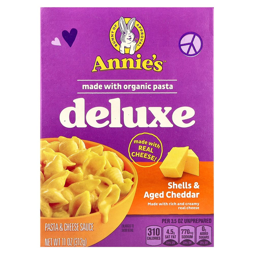 Annie s Homegrown Creamy Deluxe Aged Cheddar Macaroni & Cheese Sauce 312g (11oz)