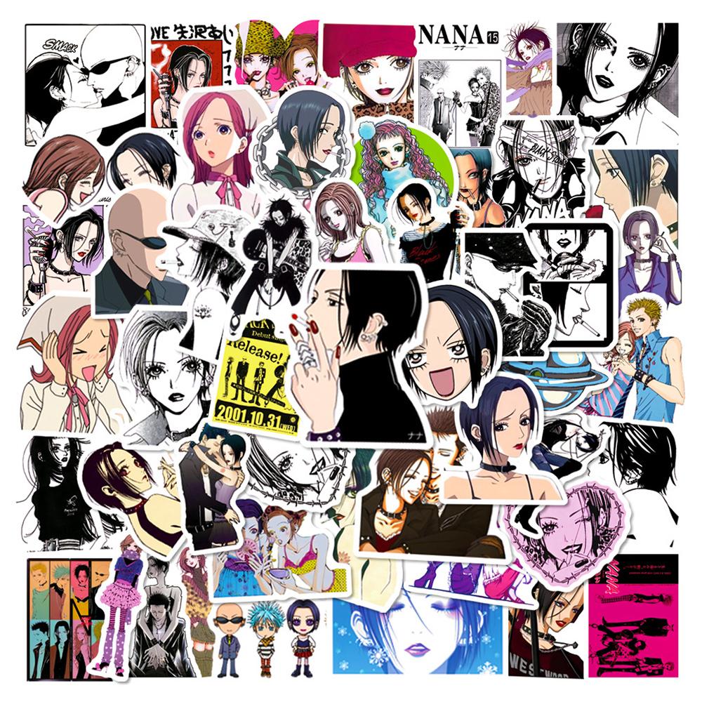50/100pcs Cartoon Mix Demon Slayer NANA Anime Stickers Decals Skateboard Laptop Motorcycle Graffiti Waterproof Sticker Kids Toys