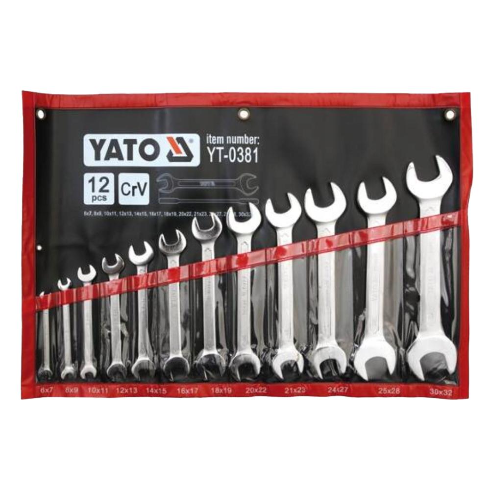 Yato Double Ended Spanner Set (Pack of 12)