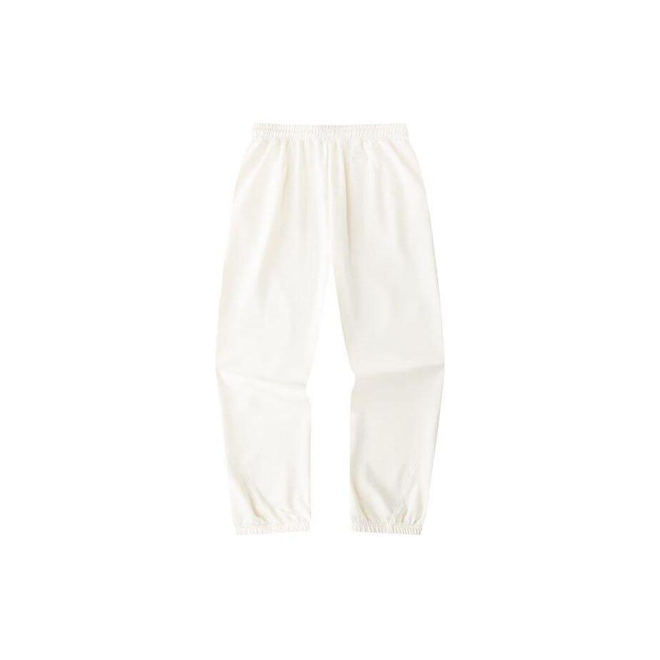 Anta Life Series Solid Color Moisture Wicking Quick Dry Breathable Knitted Sports Pants Women Bottoms Cloud-White 162428310-1