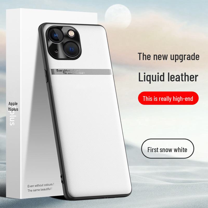 Apple 15 Plus Schutzhülle aus Flüssigleder - Sturzsichere, schmutzabweisende Hülle (Einzelstück)