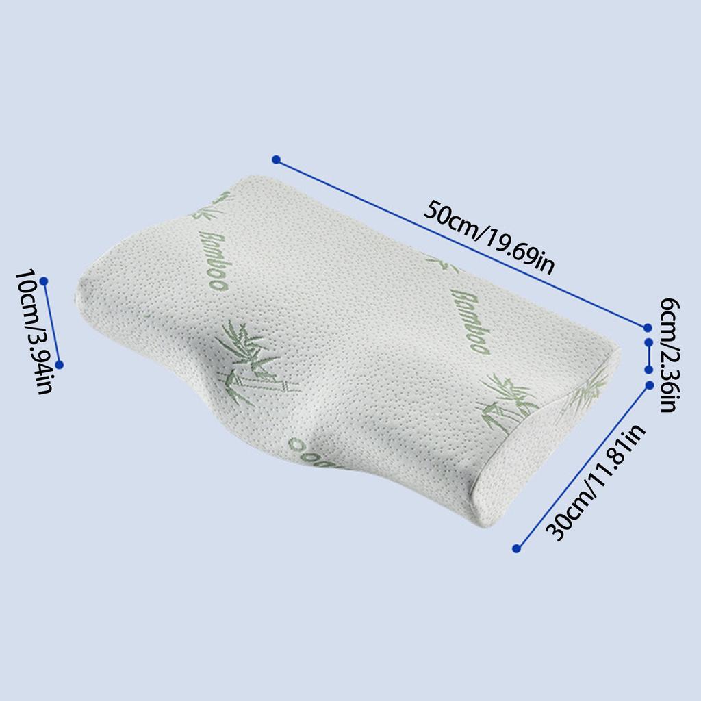 Druckentlastendes Kissen aus Bambusfaser mit anatomischer 3D-Konturstütze und adaptivem Memory-Schaumstoffkern