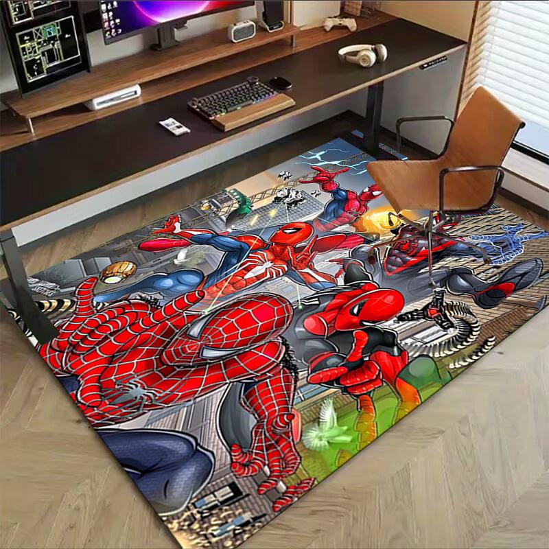 Spiderman Spiderverse Carpet For Playroom Bedroom Living Room Sofa Home Decorkids Game Area Rug Nonslip Floor Mat