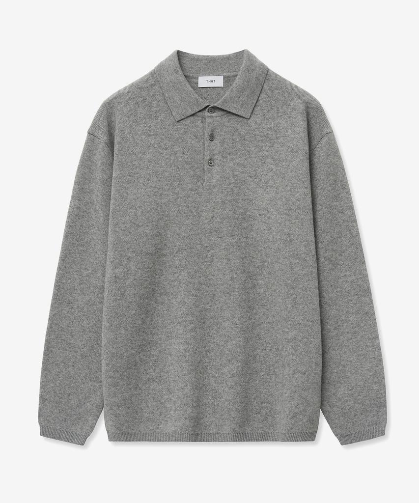 Tienjiti Essential Polo Knit Top (Grey) Tnsw5F110G2
