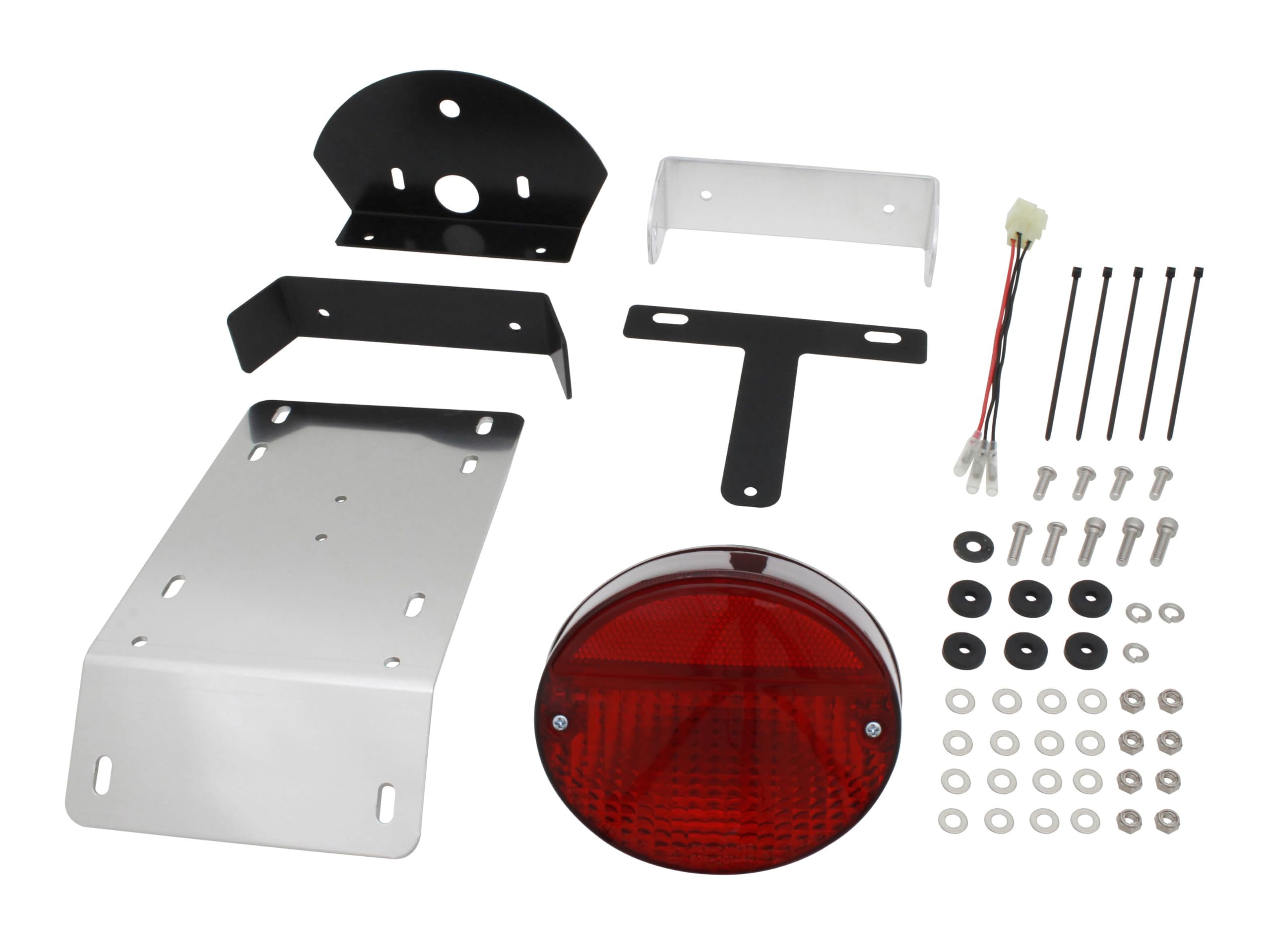 POSH FAITH Motorcycle Accessories Z2 Tail Lamp Fender Eliminator Bulb Type for Zephyr Red Kit, (Red), 1100/RS, Lens, 032090-Z2-10