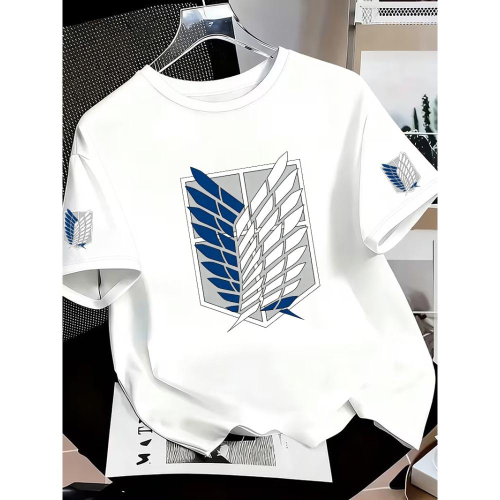 Attack on Titan Anime Men's T-shirt Summer Short Sleeved Cartoon Men Women's T-shirt Cotton Fashion Couple's Top