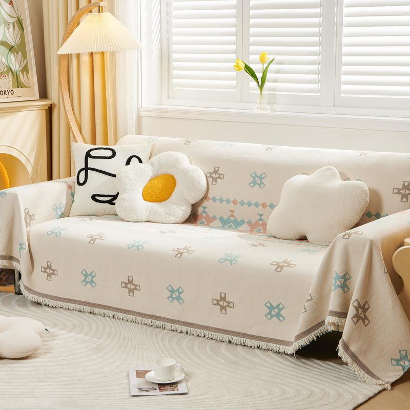 Chenille Printed Sofa Cover American Style Sofa Towel Blanket Couch Cover Universal Anti-cat Scratch Sofa Cover for Living Room