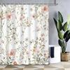 Pink Floral Tropical Shower Curtain - French Country Cottage Style, Waterproof,  Hotel & Apartment Bathroom Decor"