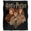 HARRY POTTER Harry, Ron And Hermione Drawn Blanket