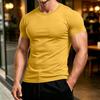 Men's Fashion Cotton Neck Short Sleeve T-Shirt for Everyday Casual Wear