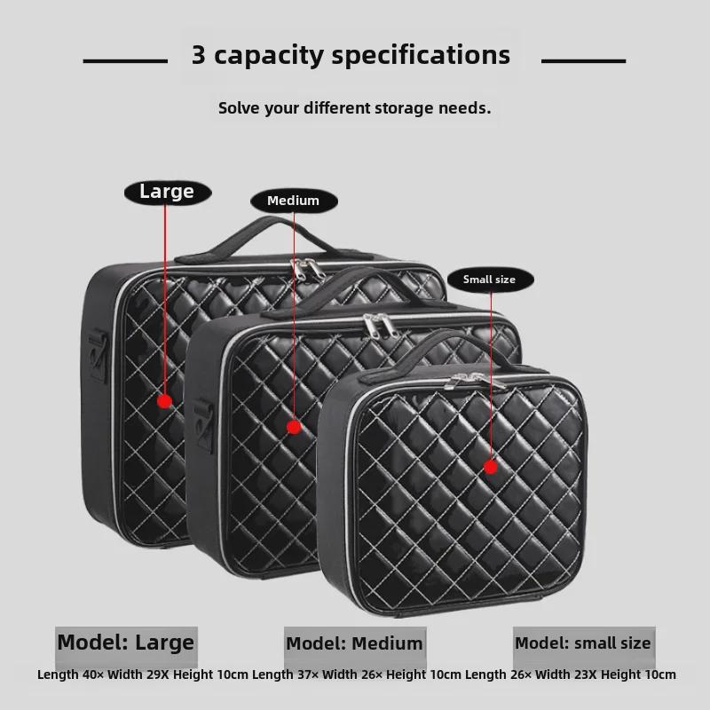 Large-Capacity Makeup Storage Bag: Portable Organizer for Brushes, Tools, Nails, and Eyelash Accessories