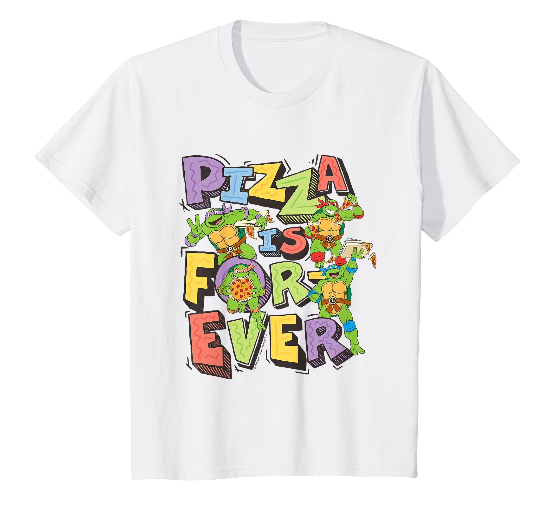 Детская футболка Черепашки-ниндзя Пицца Навсегда