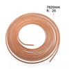 25ft 7.62m Car Roll Tube Coil of 3/16" OD Copper Brake Pipe Hose Line Piping Tube Tubing Rust-proof With 16PCS Tube Nuts