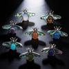 Shell Embedded Butterfly Brooch Pin Pendant With Fashionable Purple Crystal For Women And Men