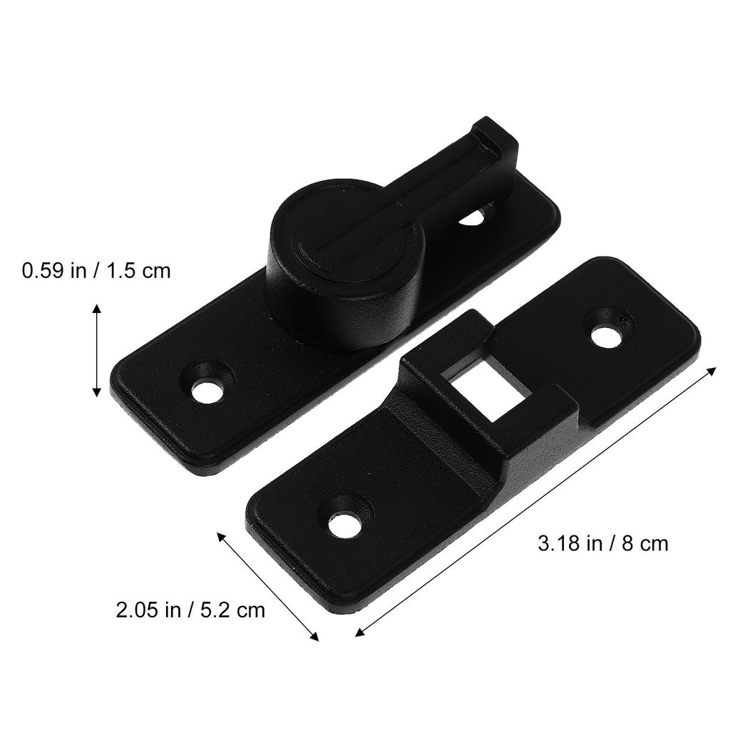 Right Angle Barn Door Latch Lock Adhesive Mount Zinc Alloy Security Bolt Flip Door Latch Safety Lock 90 Degree Luminous
