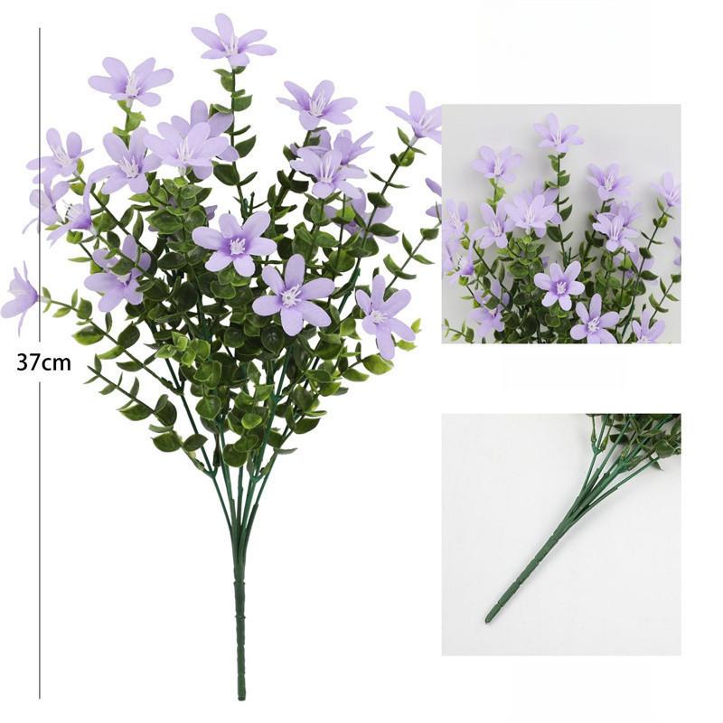 Simulated Flowers Orchid Plum Bouquet Wedding Handheld Flowers Home Decoration Small Fresh Simulated Green Plants Eucalyptus
