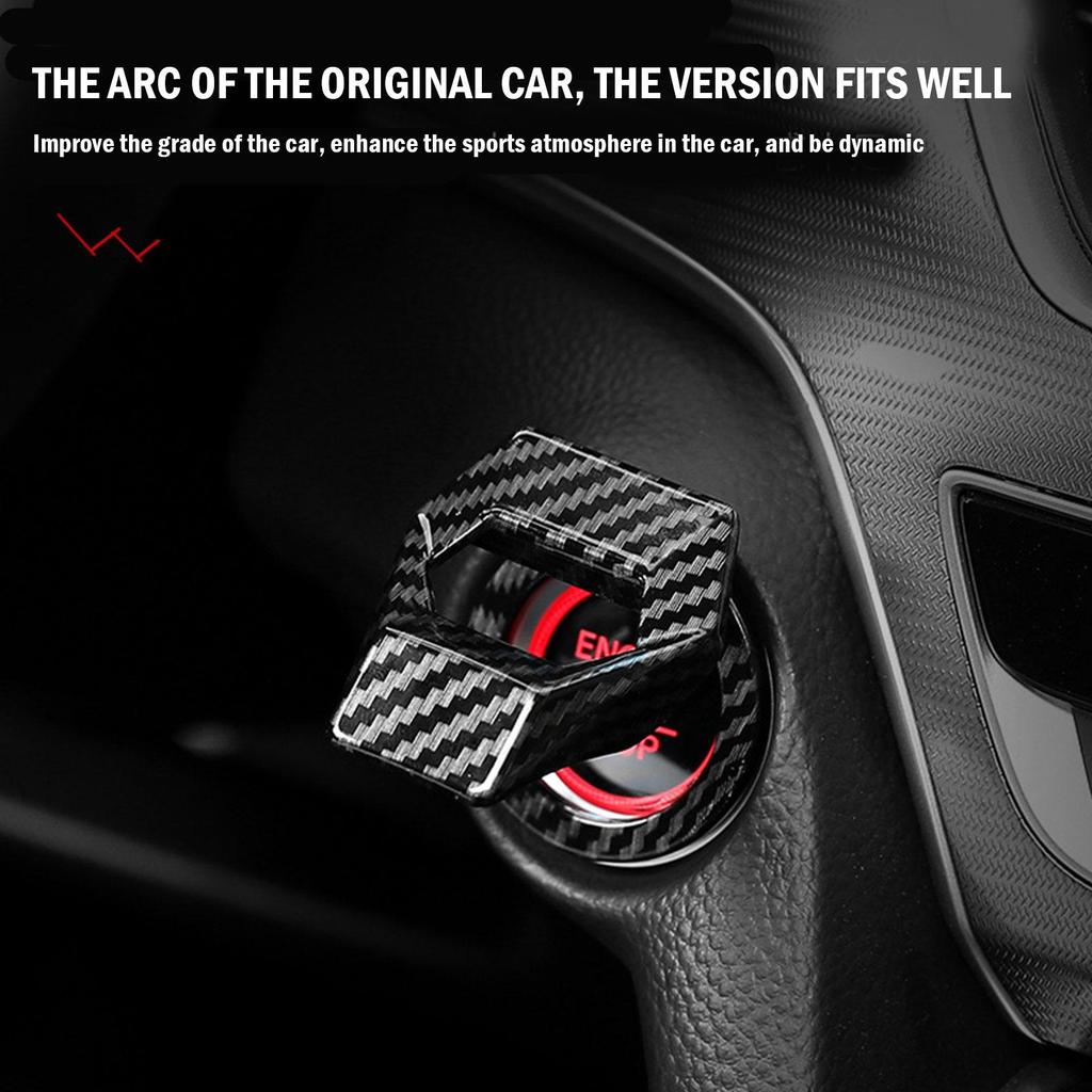 Przycisk włączania/wyłączania silnika samochodu Osłona przycisku Dekoracyjne akcesoria samochodowe Przycisk Przyklejona osłona Wnętrze samochodu Stylizacja samochodu