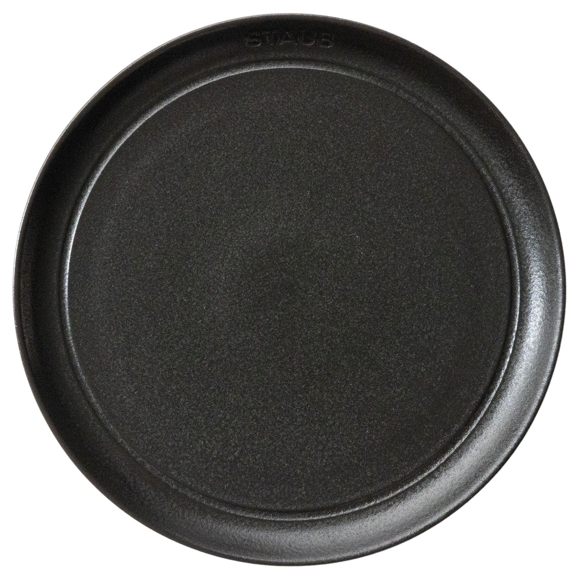 Staub 22см Матовая средняя тарелка Керамика Керамика Безопасна для микроволновой печи Японская керамическая тарелка  Тарелка Черная  [Официальный дилер] Z1035-103