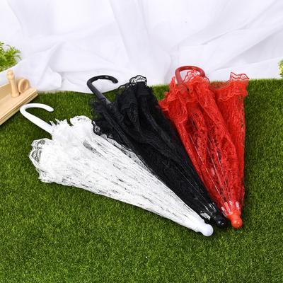 Yousheng Vintage Lace Embroidery Umbrella Long Handle Decorative Umbrella Wedding Party Bridal Dance Stage Performance Parasol Photo Props