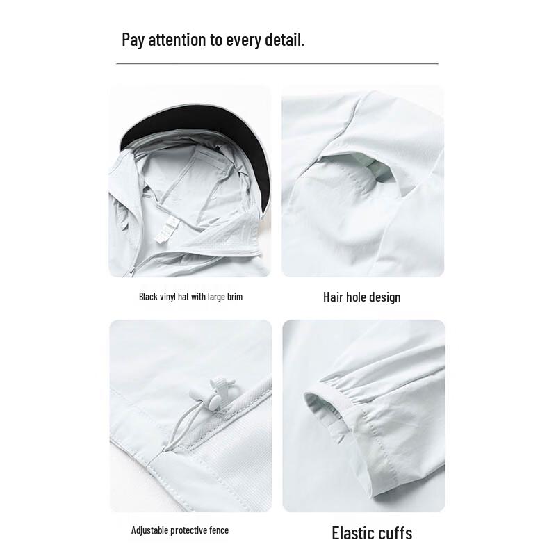 Playboy Men's Lightweight Hooded Ice Silk UV Sun Jacket