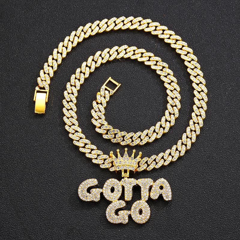 New Cross Buckle Pendant DIY Couple Cuban Chain Necklace Accessories