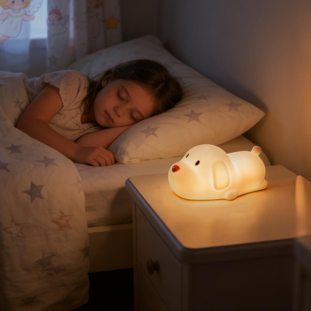 Niedliche Tier-Nachtlampe, -Empfindliche Farbwechsel-, Wiederaufladbare Nachttischlampe, Geeignet Für Komfortbeleuchtung Und Dekoration Von Kindern.