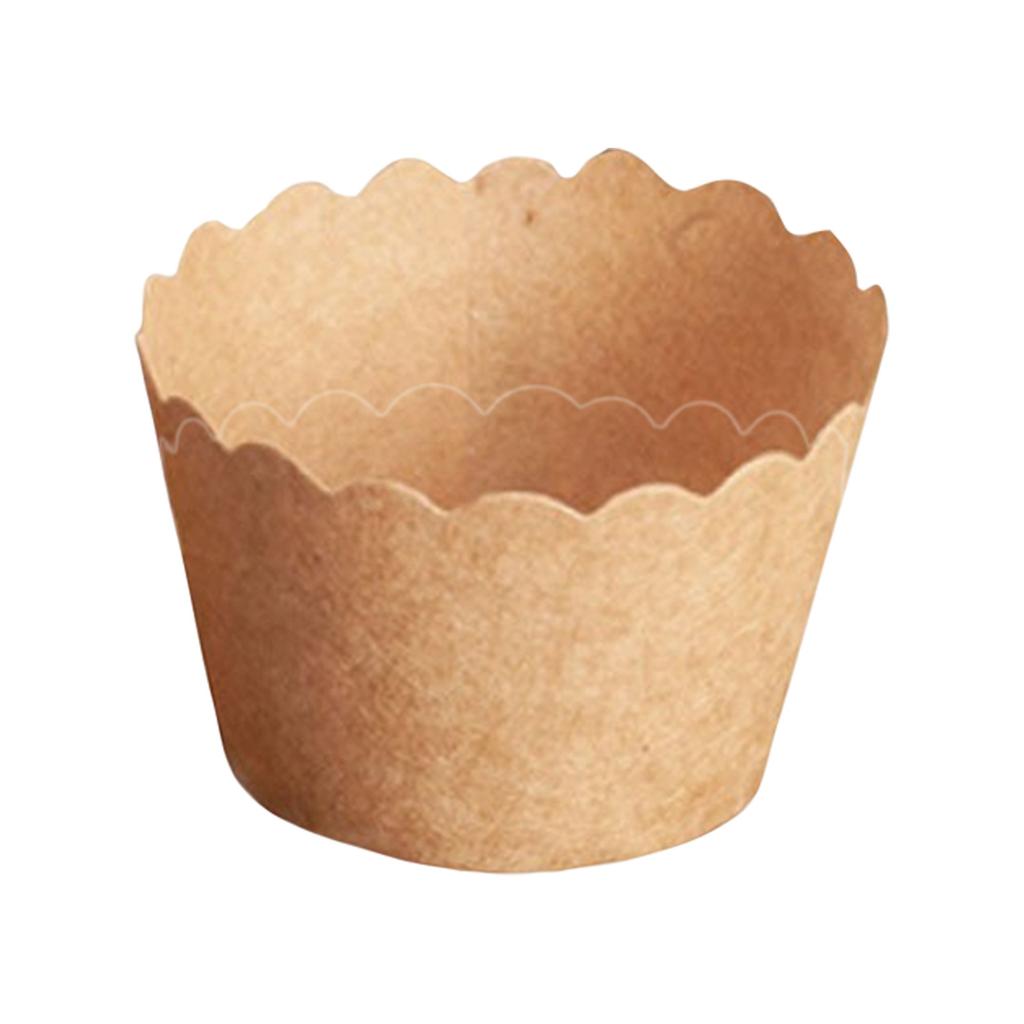 Small Kraft Paper Machine-made Cup, Mafen Cup, Cake Paper Cup, Heat-resistant Oven, Baking Household Small Paper Holder, 50 Pieces Set