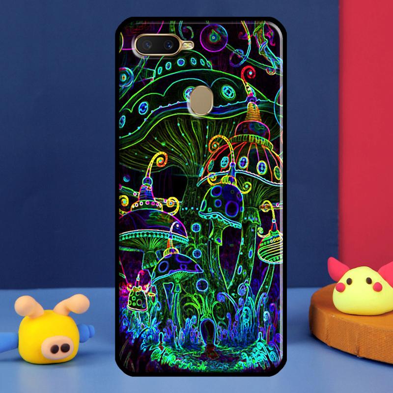 Psychedelic Mushrooms Florals Case For Oppo A96 A76 A16 A74 A94 A54 S A57 A77 A58 A78 A98 A5 A9 A91 A15 A17 A52 A72 Cover