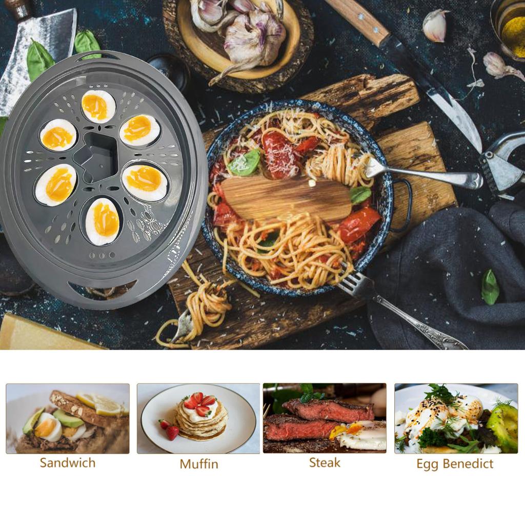 Microwave Egg Poacher Insert Fit for TM5 TM6 TM31 7 Cup Poached Egg Cooking Gadget for Kitchen