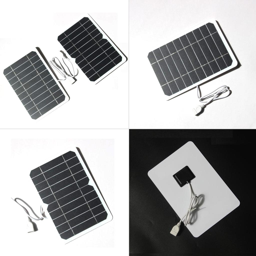 5W 5V Kleines Solarpanel mit USB DIY Monokristallines Silizium Solarzelle Wasserdicht Camping Tragbare Stromversorgung Solarpanel