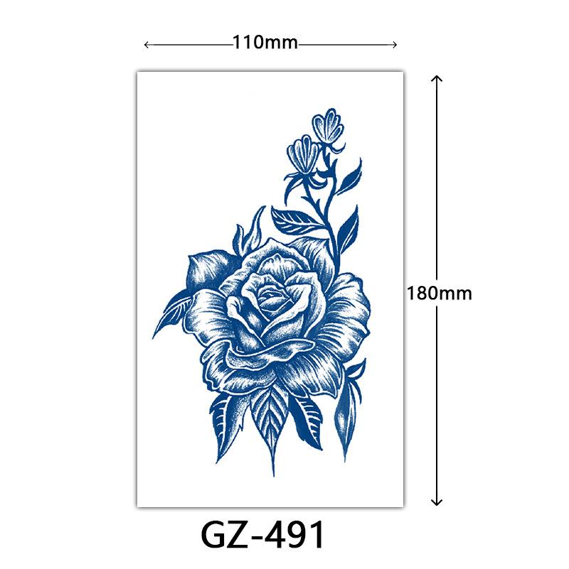 Herbal Tattoo Stickers, Juice Tattoo Stickers, Semi-Permanent Tattoo Stickers Dragon Snake Animal Tattoos