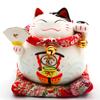 6 Zoll Maneki-Neko Keramik Japanische Glückskatze Winkende Glückskatze Figuren Glücksbringer Spardose Heimdekoration Ornamente