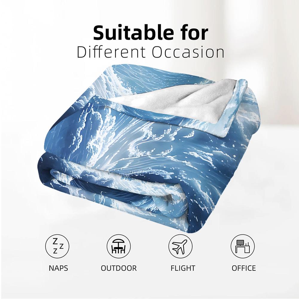 Cloud Vortex Tunnel Sky Soft Flannel Blanket Breathable Warm Throw for Office Car Sofa Kids Room Birthday Xmas Gift