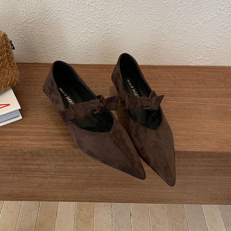 Fashion Fashion Low Heel Footwear Pointed Toe Ladies Pumps Shoes Female Slides Shallow Elegant Women Heeled Slip On Shoes