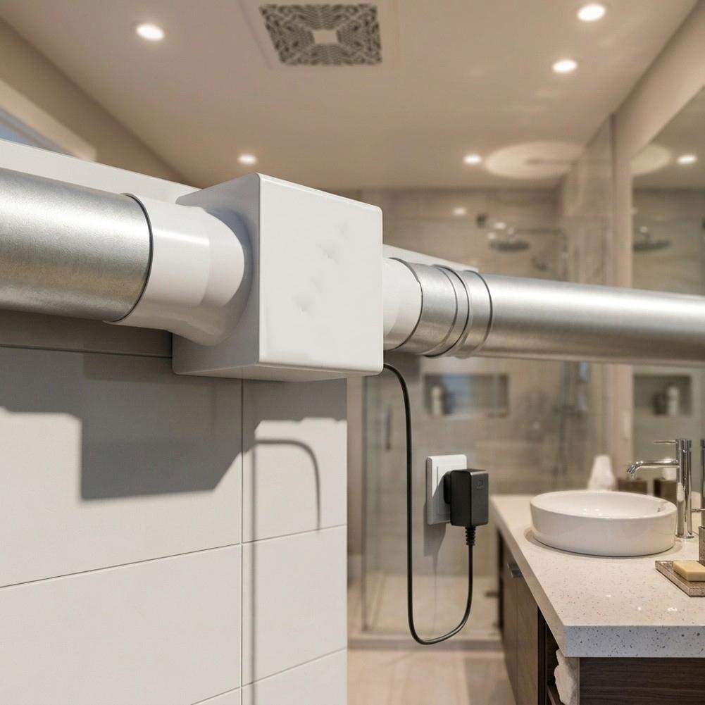 12V Kanalventilator Badezimmer Abluftventilator Energieeffizient