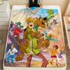 Scooby Doo Cute Cartoon Style Pattern Flannel Blanket, High Quality Comfortable for All Seasons, Home Decor, Warmth and Comfort, Perfect for Gifts.