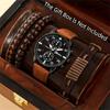 Men's Watch High-end Hong Kong Style Fashion Watch Fashion Versatile Quartz Watch High-end Watch Men's Watch Set