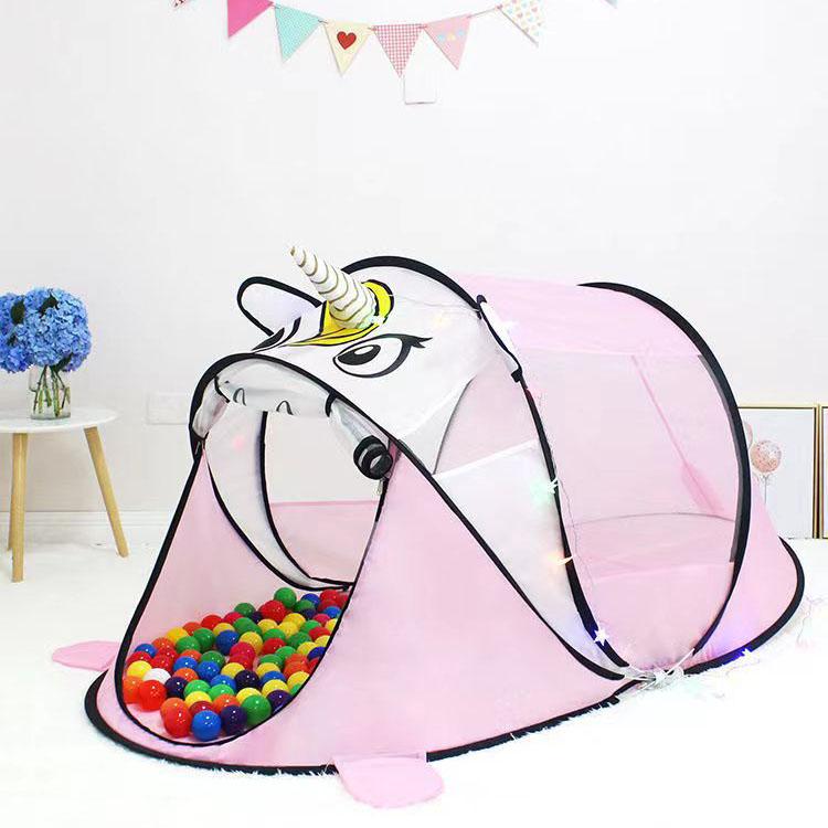 

Детская палатка, игровой домик для дома и улицы, замок принцессы для мальчиков и девочек, антимоскитный игрушечный домик, детский подарок на день рождения розовый