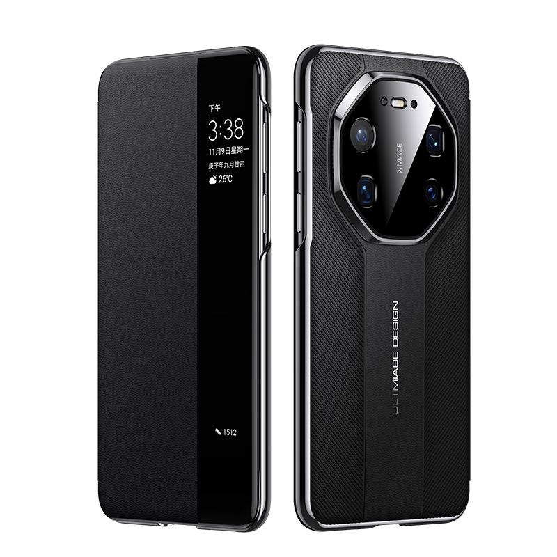 Applicable to Huawei mate80promax mobile phone case magnetic 80por smart window 80rs anti-drop 80pro leather case