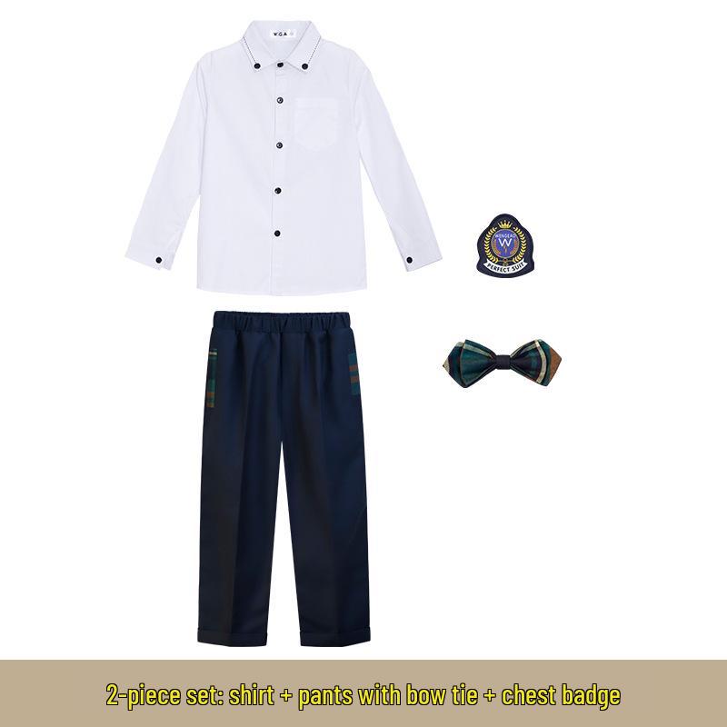 British Style Formal Plaid School Uniform Set for Girls