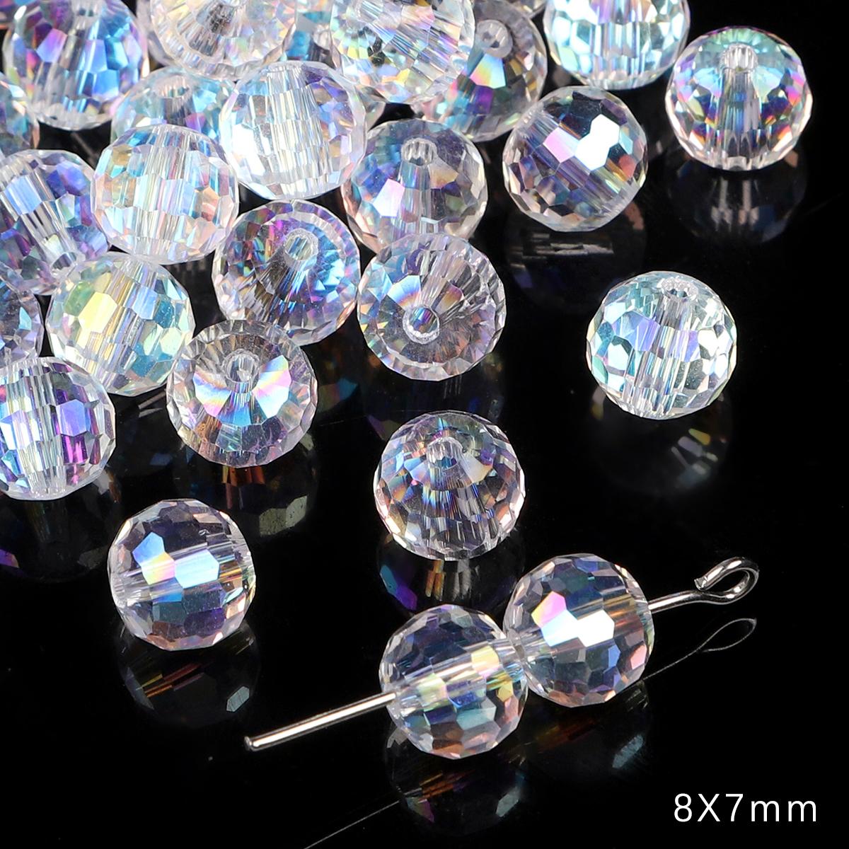 

Хрустальные бусины различной формы, блестящие прозрачные стеклянные бусины для изготовления ювелирных изделий, браслет, ожерелье, серьги 8*7mm 10pcs