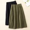 Skirt Women Summer Casual Versatile Elastic High Waist Loose Skirt Oversize Stretchy Cotton Dresses