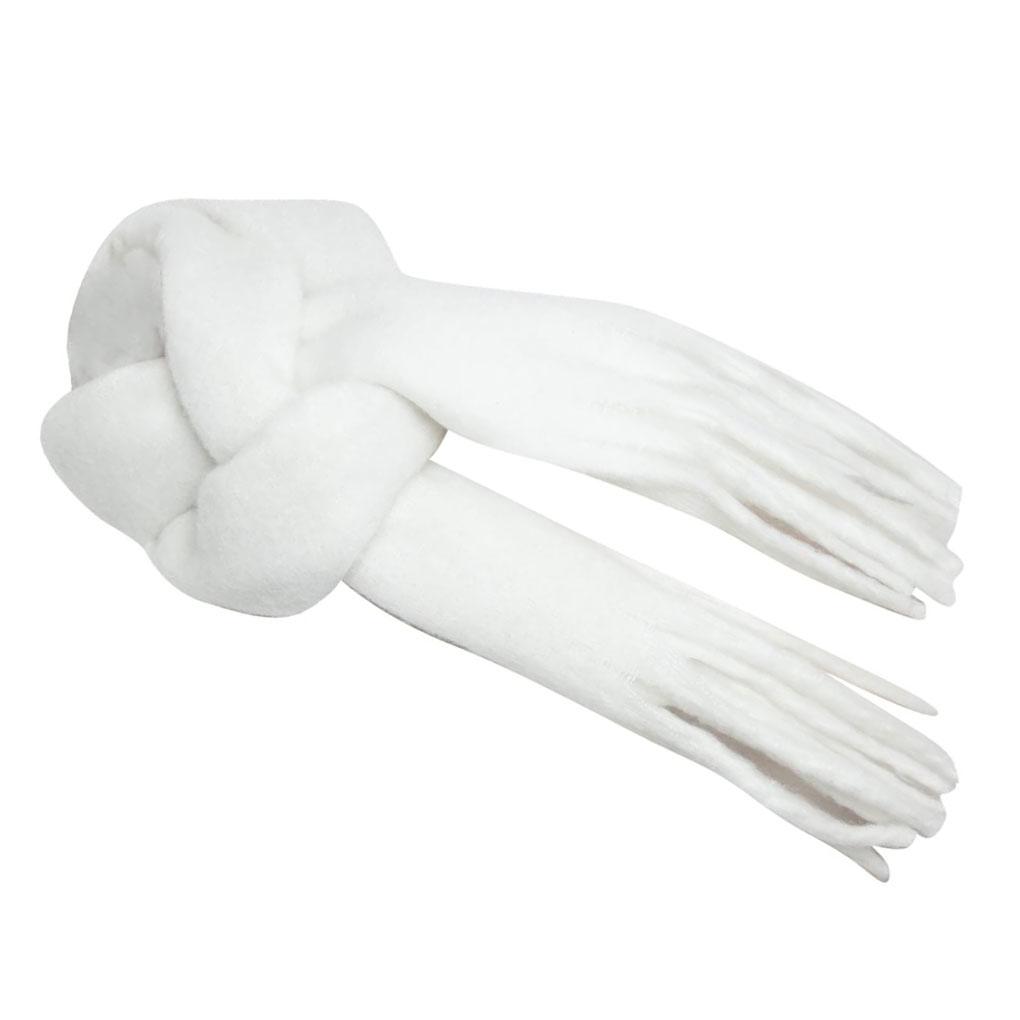 Versatile Winter Shawl For Women Fringe Tassel Easy To Match Neck Scarf For Women Winter Women Scarf White