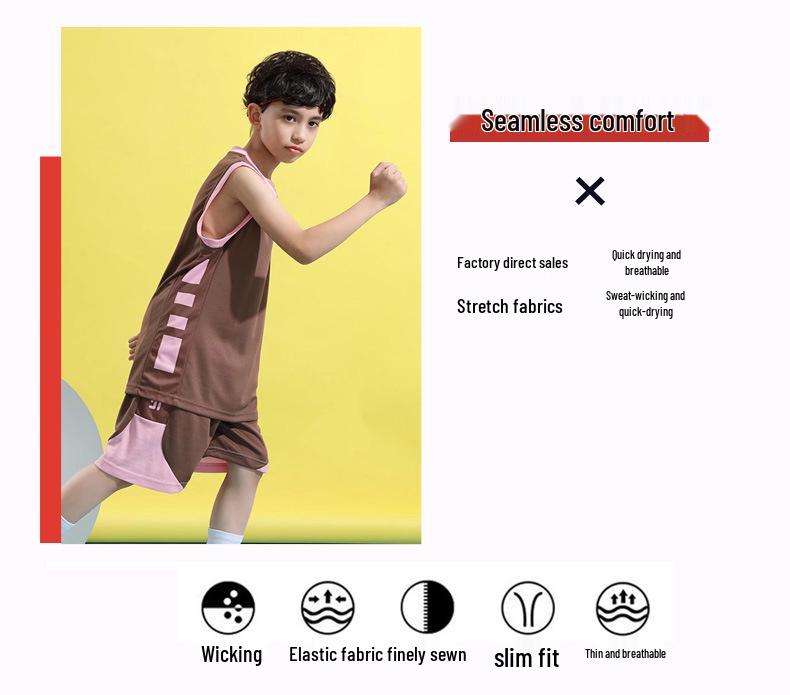 Kids' Basketball Jerseys: Sports Hall, School Training, Competition & Performance Uniforms with Custom Printing