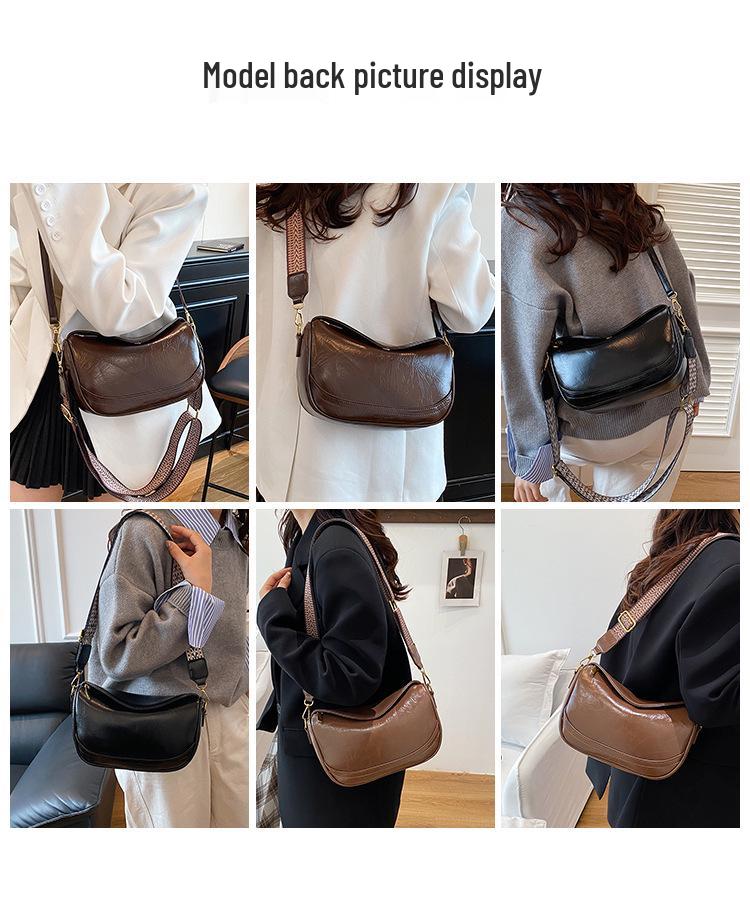 Niche Women's Retro Crossbody Dumpling Bag - 2025 Autumn/Winter Collection, Versatile High-End Shoulder Bag.
