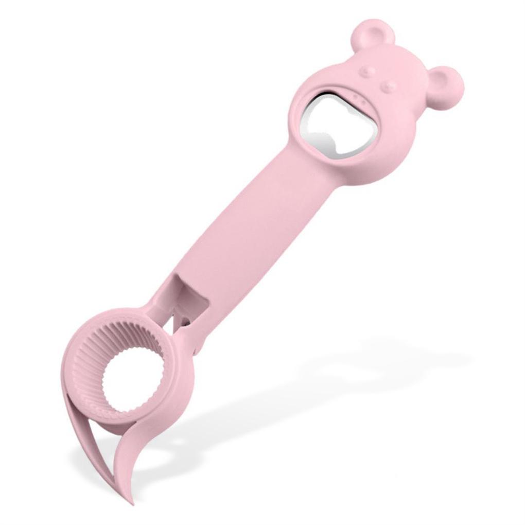 Stainless Steel Bottle Opener 4 In 1 Solid Color Lid Remover Indoor Bar Restaurant Beverage Opening Tool Accessories