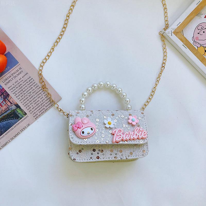 Charming Pearl Bag For Kids Fashionable Princess Style Shoulder Bag For Girls